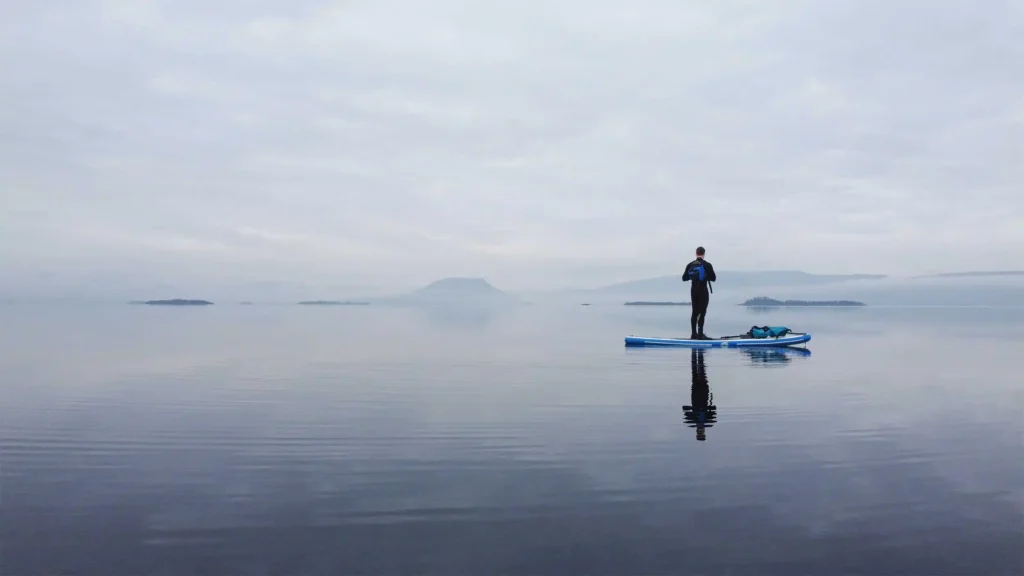 paddleboarding on lough mask